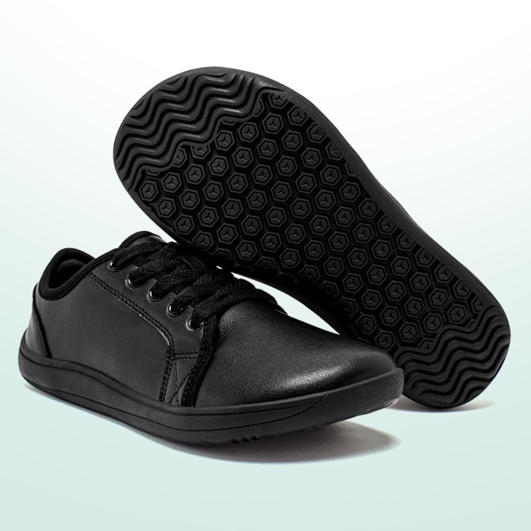 Lorry Vamp Barfußschuhe Leder - Schwarz