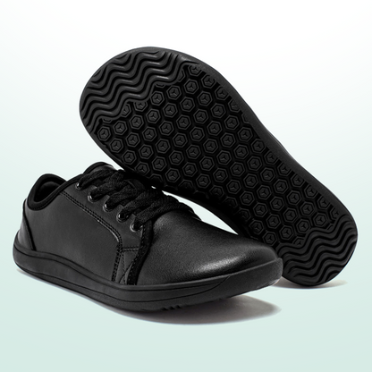 Lorry Vamp Barfußschuhe Leder - Schwarz