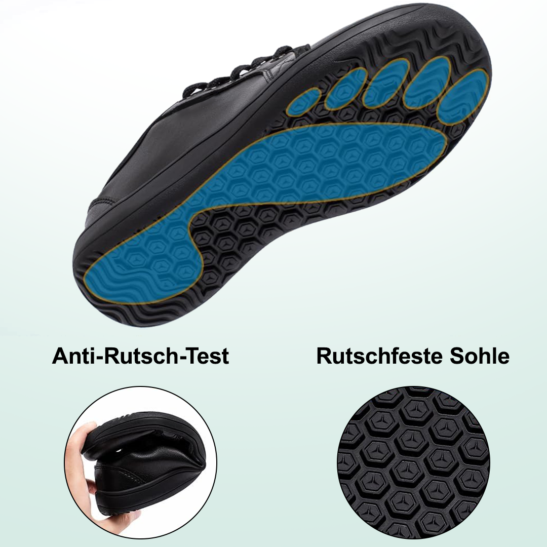 Lorry Vamp Barfußschuhe Leder - Schwarz