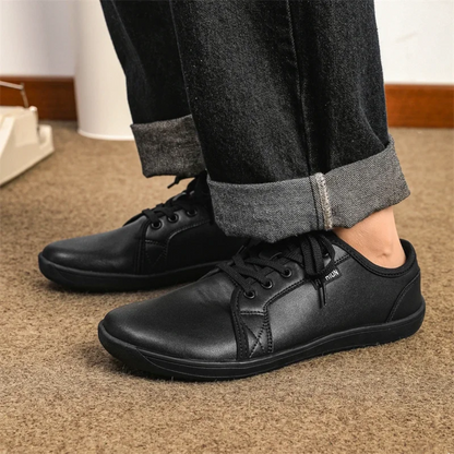 Lorry Vamp Barfußschuhe Leder - Schwarz